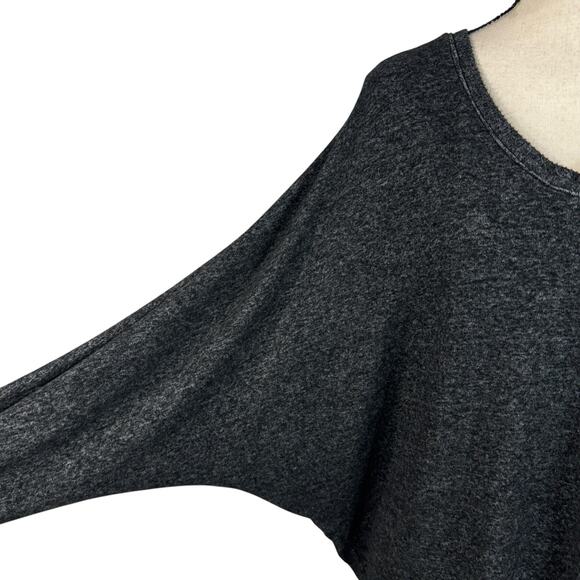 Saturday Sunday Anthropologie Medium Oversized Sweater V-Neck Long Sleeve Black - Picture 2 of 10
